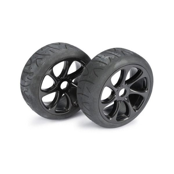 "wheel set buggy ""7 spoke / street"" black 1:8 (2 pcs)"