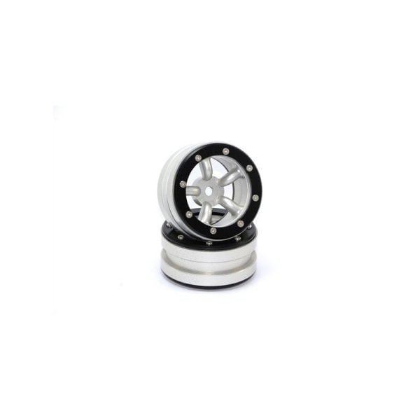 Beadlock wheels safari silver/black 1.9 (2 pcs)