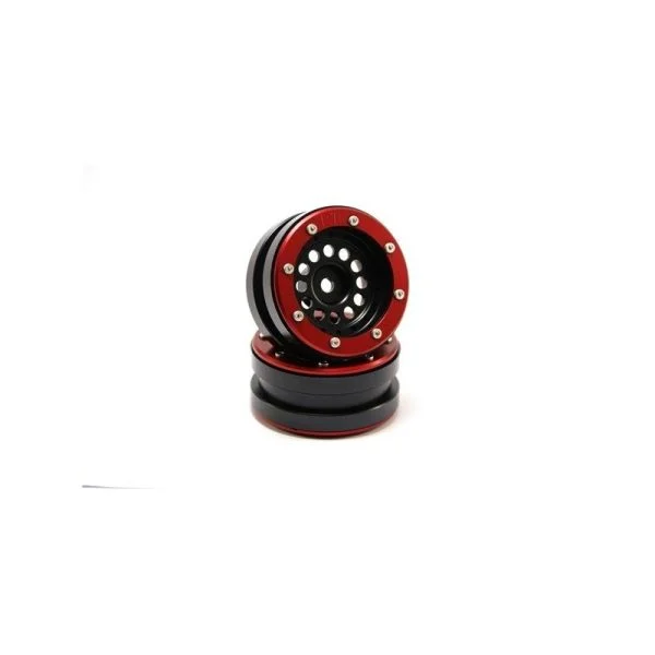 Beadlock wheels bullet black/red 1.9 (2 pcs)