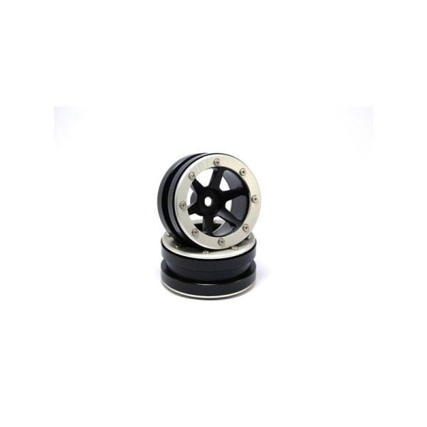 Beadlock wheels slingshot black/silver 1.9 (2 pcs)