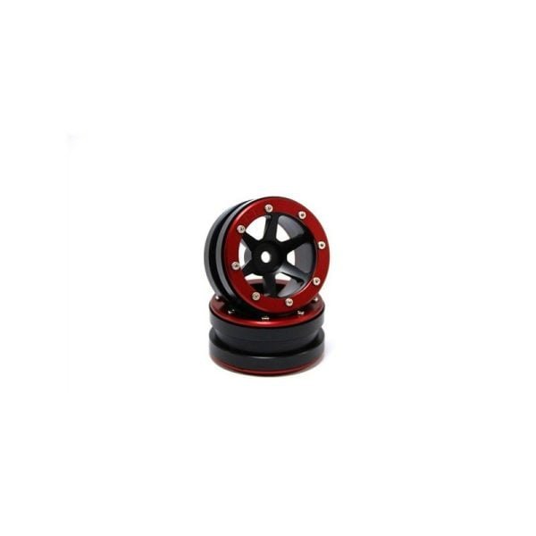 Beadlock wheels slingshot black/red 1.9 (2 pcs)