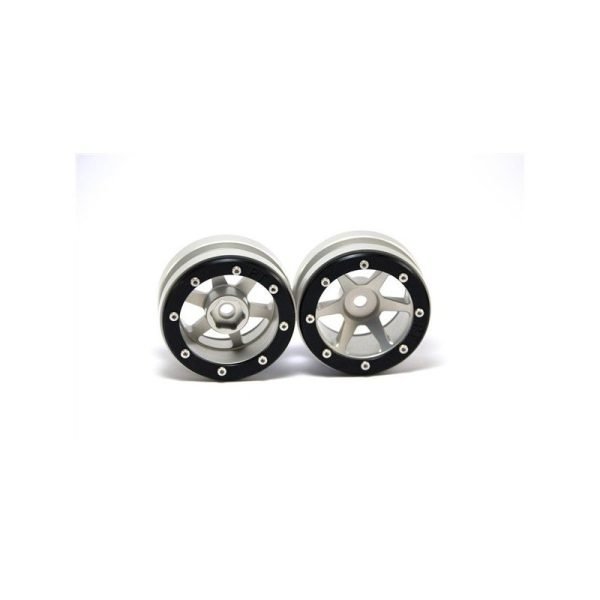 Beadlock wheels slingshot silver/black 1.9 (2 pcs)