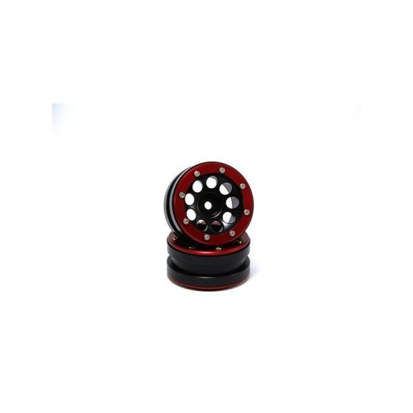 Beadlock wheels ecohole black/red 1.9 (2 pcs)