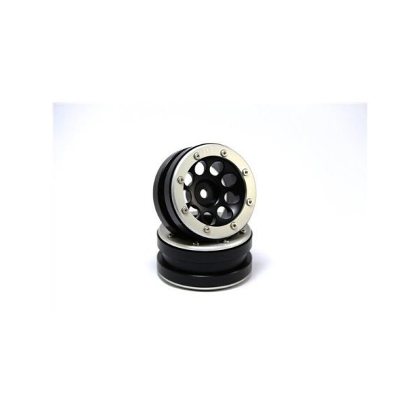 Beadlock wheels ecohole black/silver 1.9 (2 pcs)