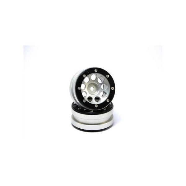 Beadlock wheels ecohole silver/black 1.9 (2 pcs)