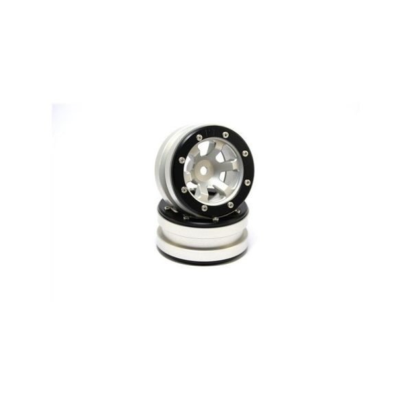 Beadlock wheels claw silver/black 1.9 (2 pcs)
