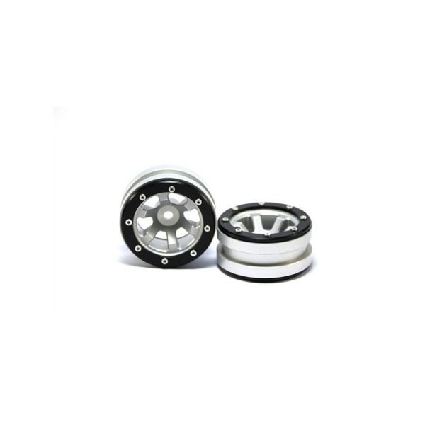 Beadlock wheels claw silver/black 1.9 (2 pcs)