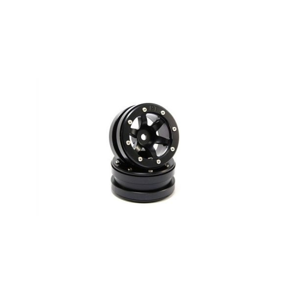 Beadlock wheels wave black/black 1.9 (2 pcs)