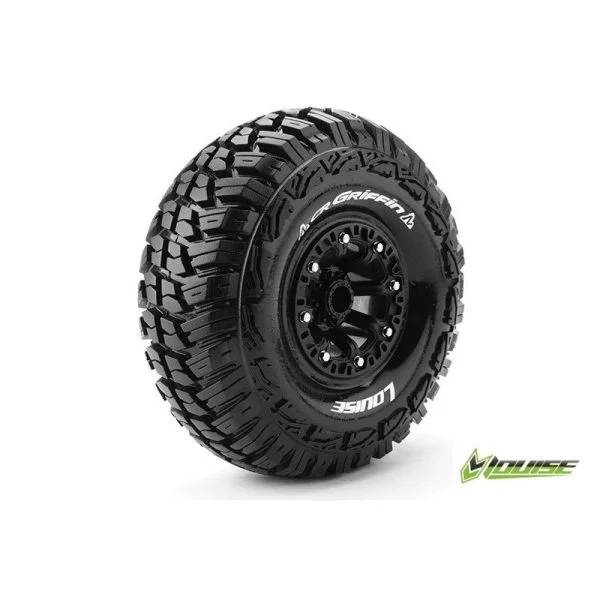 CR-GRIFFIN 1:10 Crawler Tire Set Mounted Super Soft Black Cr
