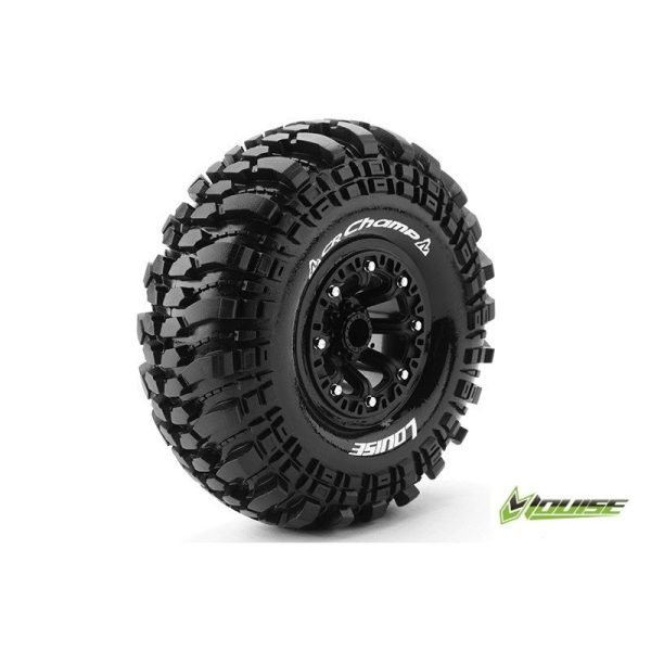CR-CHAMP 1:10 Crawler Tire Set Mounted Super Soft Black 2.2