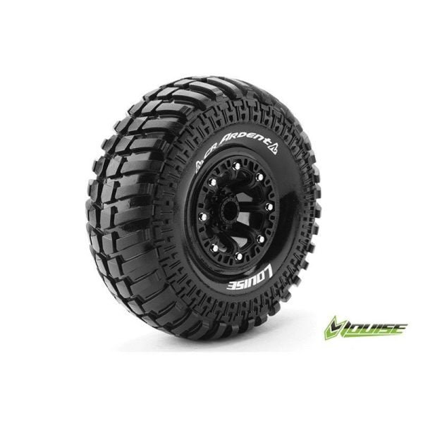 CR-ARDENT 1:10 Crawler Tire Set Mounted Super Soft Black 2.2