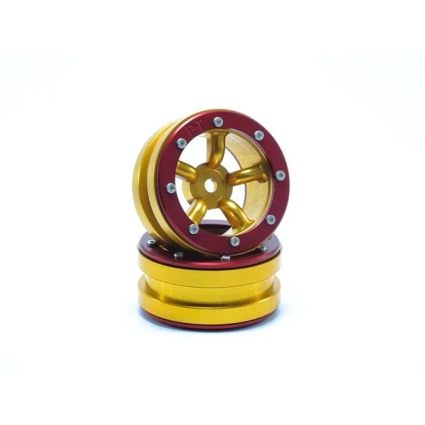 Beadlock wheels safari gold/red 1.9 (2 pcs)