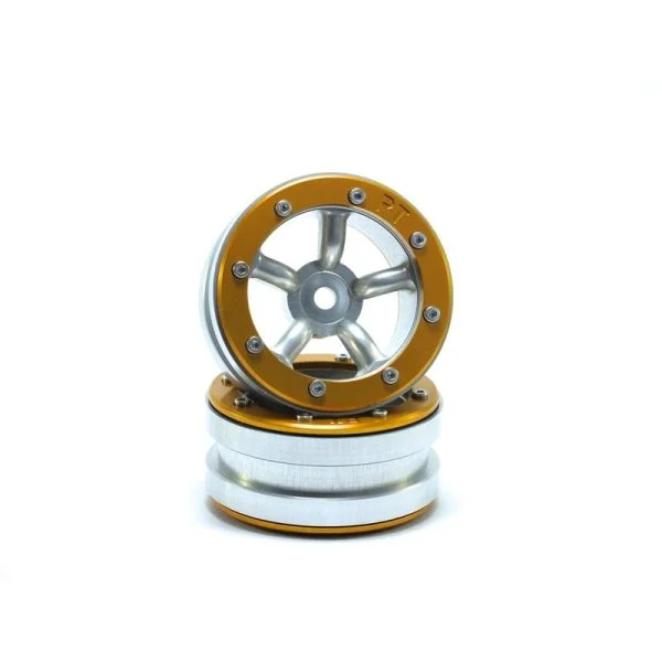 Beadlock wheels safari silver/gold 1.9 (2 pcs)