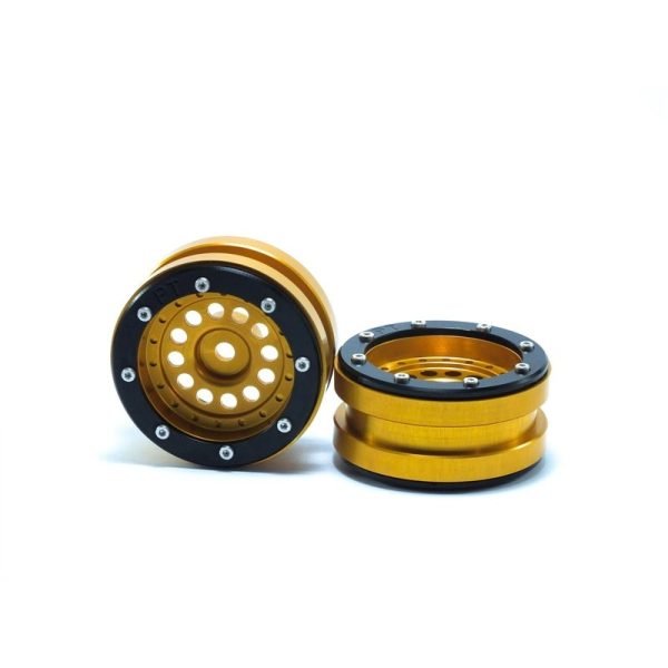 Beadlock wheels bullet gold/black 1.9 (2 pcs)