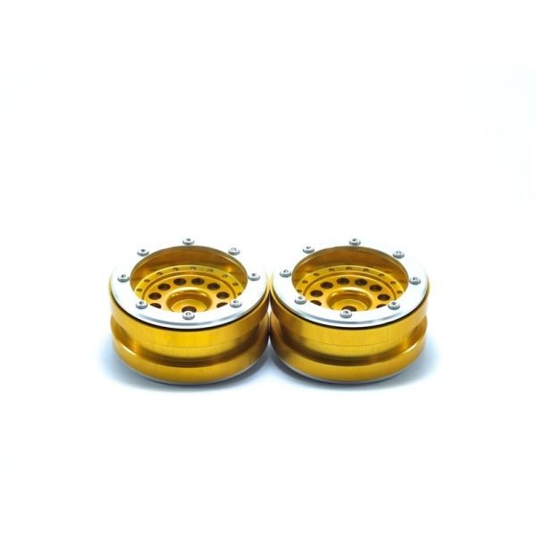 Beadlock wheels bullet gold/silver 1.9 (2 pcs)