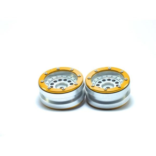 Beadlock wheels pt-bullet silver/gold 1.9 (2 pcs)
