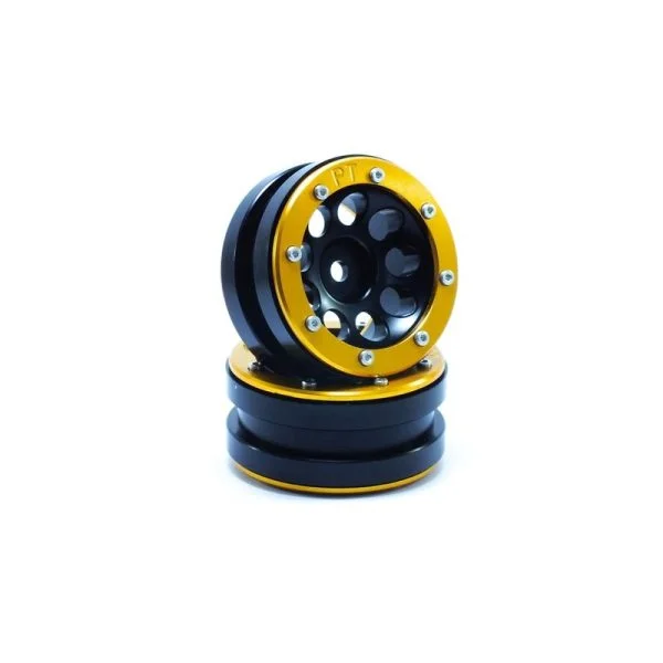 Beadlock wheels ecohole black/gold 1.9 (2 pcs)