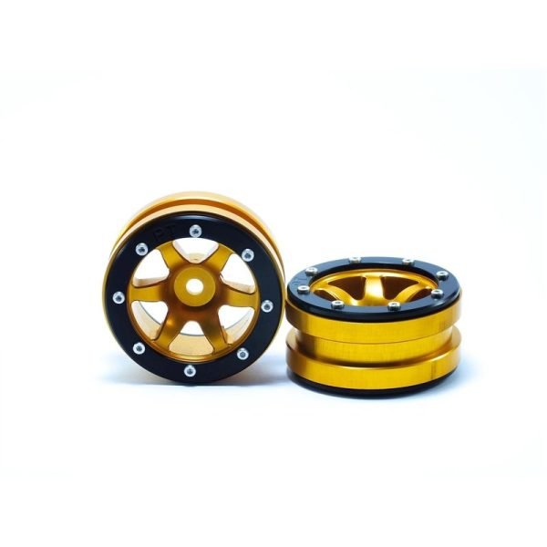 Beadlock wheels wave gold/black 1.9 (2 pcs)