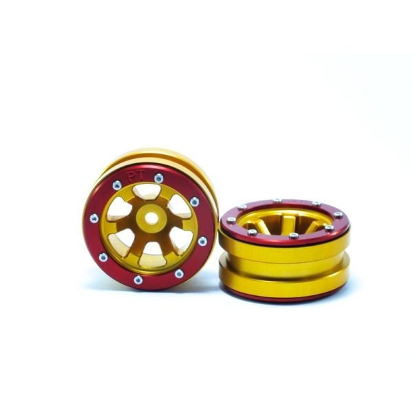 Beadlock wheels claw gold/red 1.9 (2 pcs)