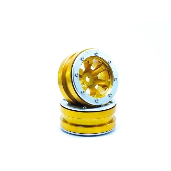 Beadlock wheels claw gold/silver 1.9 (2 pcs)