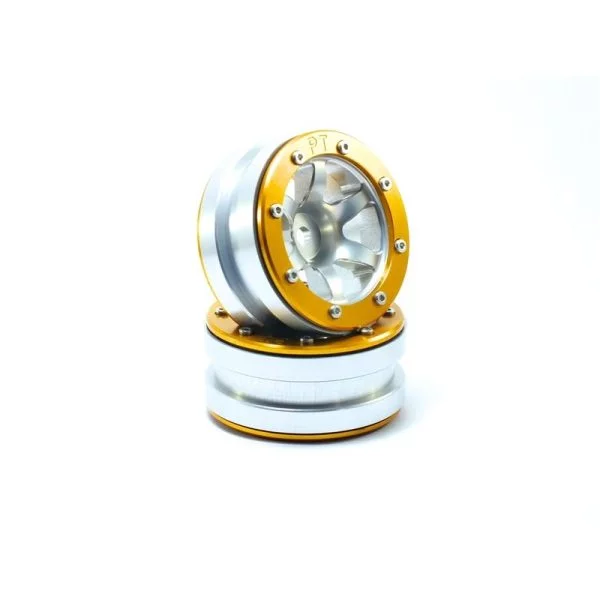 Beadlock wheels wave silver/gold 1.9 (2 pcs)