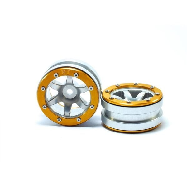 Beadlock wheels wave silver/gold 1.9 (2 pcs)