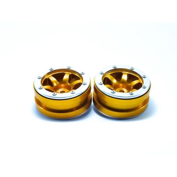 Beadlock wheels wave gold/silver 1.9 (2 pcs)