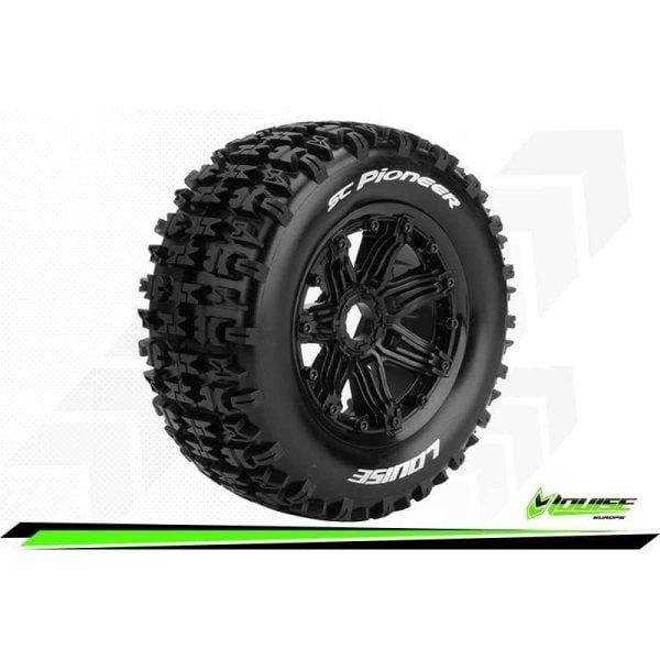 Sc-pioneer 1:5 short course truck tire set mounted sport