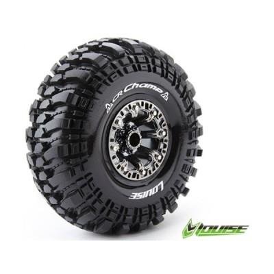 CR-CHAMP - 1-10 Crawler Tire Set - Mounted - Super Soft - Bl