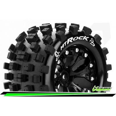 MT-ROCK 1:10 Monster Truck Tire Set Mounted Sport Black 2.8