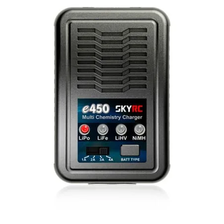 SKYRC E450 LIPO/LIFE/LIHV 2-4S, NIMH 6-8 1-3A 50W 240AC CHARGER