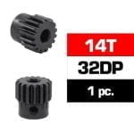 Pinhão em aço 14T 32DP (MOD 0.8) veio 5mm